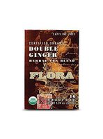 Organic Ginger Tea 16 Bags - Non GMO & Caffeine Free - Herbal Digestive Aid - Supports Healthy Digestion - by Flora