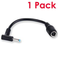 Tip Adapter Connector Converter Cable 7.4x5.0mm to 4.5x3.0mm for HP Stream Spectre Pavilion Envy Elitebook Split Chromebook; DC Dongle for HP Notebook Adapter Replacement Power Cord (1 Pack)