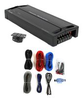 Power Acoustik RZ5-2500D 2500W 5-Channel Car Audio Amplifier + 8 Gauge Amp Kit
