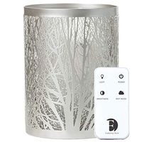 Enduring Decor Forest Aromatherapy Essential Oil Diffuser - Modern Metal & Glass Design. Remote Controlled Operation, Bright & Candle Modes & Soothing Cool Mist. Adjustable Mist Mode & Auto Shut-Off