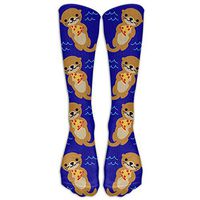 EKSOCKS Cute Otter Lov Pizza Creative stockings Socks Athletic Crew Socks