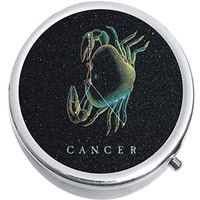 Cancer Zodiac Stars Medicine Vitamin Pill Box