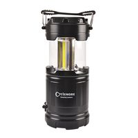 CycleMore Portable Outdoor COB Camping Lantern with LED Torch Flashlight, Water Resistant Collapsible Tent Light with Adjustable Hook for Hiking,Emergencies,Hurricanes,Outages(Batteries Not Included)