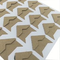 120pcs Self Adhesive Paper Photo Corner Stickers For Scrapbooking, Photo book, Personal Journal & Diary Adhesives (Kraft)