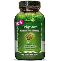Irwin Naturals Ginkgo Smart Maximum Focus & Memory 120 Liquid Soft-Gels