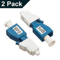 LC/UPC Singlemode Fiber Optic Attenuator,Male-Female Fixed 5dB - 2 Pack