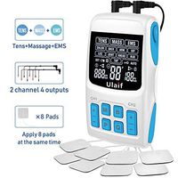Ulaif 3 in 1 Combo TENS Unit EMS Electronic Pulse Massager With 33 Modes, 2 Channels 4 Output, Apply 8 Pads at Same Time, Handheld Electrotherapy Device, Muscle Stimulator for Pain Relief FDA cleared