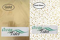 Tissue Paper Gift Wrap Bulk All Colors Wrapping 100 200 300 or 500 Sheets 15 x 20 Assorted Black Blue Fuchsia Gold Green Orange Pink Purple Red Silver White Yellow (Gold and Gold Stars, 50 Sheets)