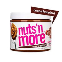 Nuts 'N More Cocoa Hazelnut Butter Spread, All Natural High Protein Nut Butter Healthy Snack, Omega 3’s, Antioxidants, Low Carb, Low Sugar, Gluten-Free, Non-GMO, no preservatives,16 oz Jar