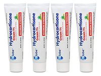 Hydrocortisone Maximum Strength Cream 1% with Aloe, 4 OZ (Compare to Cortizone-10) (4 x 1 OZ Tubes)
