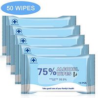Detergent Wet Wipes, Portable Hand Soft Wipes Towel Disposable Wash Sterilization Disinfection Wipes for All-Purpose Cleaning 10 Pieces/Bag (50 Pieces)