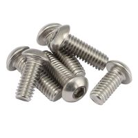 1/4-20 x 1/2 Inch Button Head Socket Cap Bolts Screws 18-8 Stainless Steel, Allen Hex Drive, 50 Pack