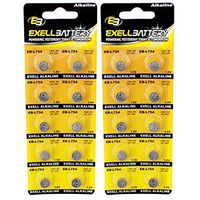 2X Exell 1.5-Volt Alkaline Coin Cell Battery, EB-L754, 10-Pack Replaces AG5 393