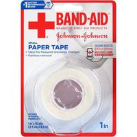 Johnson and Johnson Band-Aid 1 in. Small Paper Tape 10 yd. Roll - 48 per case.