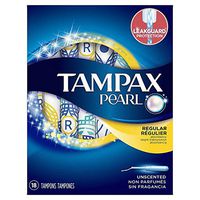Tampax Plastic Unscented Tampons, Regular Absorbency 18 ea (Pack of 3)