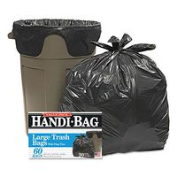 Handi-Bag Super Value Pack Trash Bags, 30gal.65mil, 30 x 33, Black, 60/Box