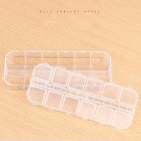 Coohole 12 Grids Jewelry Makeup Tool Box Beads Pills Organizer Nail Art Tip Storage Box Case (Clear)