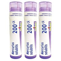 Boiron Mercurius Solubilis 200ck, Homeopathic Medicine for Sore Throat, 3 Count
