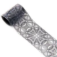 Nail Art Stickers,Putars Fashion 4 * 100 cm Black Lace Starry Sky Design Nail Art Foil Stickers Transfer Decal Tips (D)