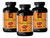 Heart Health Vitamins - Hawthorn Berry 665MG - Wellness - 3 Bottles (360 Capsules)