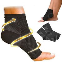 Plantar Fasciitis Foot Pain Compression Sleeve Heel Ankle Socks with Arch Support for Men & Women and Heel Pain Relief - Better Than Night Splint Brace, Orthotics, Inserts, Insole (S or M)