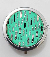 BlackKey Letter B Pattern 3-Compartment Decorative Pocket Gift Box Case Organizer for Pill, Color 1 -1145