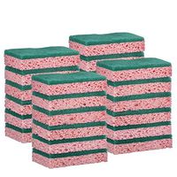 Elite Selection Rectangle Scrub Sponges – Non-Scratch Kitchen Sponges – Heavy Duty Cellulose Scrubbing Sponges for Kitchens, Bathrooms, Housework, and More - [Pink] - 24 Pack