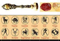 MNYR Aries Constellations Wax Seal Stamp Retro Bronze Metal Handle Wedding Invitation Card Stationary Envelope Exceptional Gift Idea Custom Logo Picture Wax Seal Sealing Stamp Wax Sticks Gift Kit
