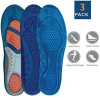 Dr. Zen Adjustable Orthotic Massaging Gel Insoles for Men and Women with Footbed and Heel Support