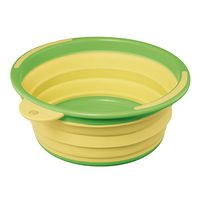 AI® Foldable Portable Basin Silicone Material Household Washbasin Large Round Basin Laundry Wash Basin Basin Foot Massage Travel 40.5 * 16.5cm (Color : Yellow)