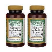 Swanson Wolfberry Standardized Extract (Goji Berry) 500 Milligrams 60 Capsules (2 Pack)
