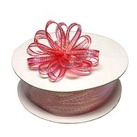 3mm-1/8" Organza Pull Bow Ribbon Coral 50yd
