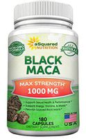 Pure Black Maca Root - 180 Capsules - Max Strength 1000mg Per Serving - Gelatinized Maca Root Extract Supplement from Peru - Natural Pills to Support Reproductive Health & Energy - Non-GMO
