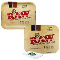 RAW Large Rolling Tray (Forest) with Magnetic Rolling Tray Cover and Leaf Lock Gear Smell Proof Pouch