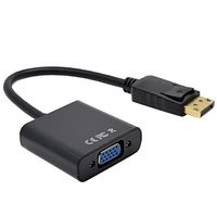 Nrpfell Male Display Port DP to VGA Female Adapter Cable Converter for Projector DTV TV HDVD Player 1080P
