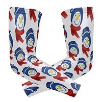 LEVEIS Christmas Snowman Arm Sleeves UV Protection for Men Women Sunblock Protective Gloves Running Golf Cycling Driving Long Arm Cover 1 Pair