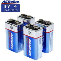 ACDelco 9 Volt Batteries, Super Alkaline Battery, 4 Count Pack