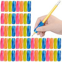 LONG7INES 40 Pcs Pencils Training Grip Holder Aid Ergonomic Pencil Grips Original for Kids Handwriting Universal Writing Aid for Righties and Lefties, Blue