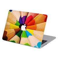 Fit for MacBook New Air 13" with Touch ID and Retina Display (Model A1932) Customized Flowing Color Special Design Removable Vinyl Front Top Decal (Colorful Crayon)