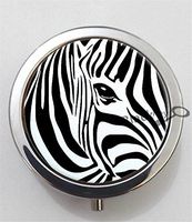 BlackKey Zebra Print Pattern 3-Compartment Decorative Pocket Gift Box Case Organizer for Pill, Color 1 -1890