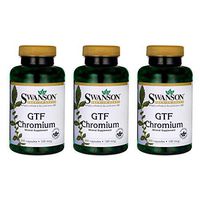 Swanson Gtf Chromium Blood Sugar Metabolism Glucose 100 mcg 200 Caps 3 Pack