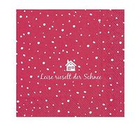 IHR 20 Luxury Christmas Paper Luncheon Napkins- Leise Rieselt Der Schnee (Red)