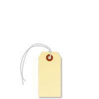 SmartSign Manila Shipping Tags with Elastic Attached, Size #2 | 13pt Cardstock Tag, 3 1/4" x 1 5/8", Pack of 250