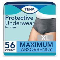 Tena Proskin Maximum Absorbency Incontinence Underwear for Men, XLarge, 56 Count