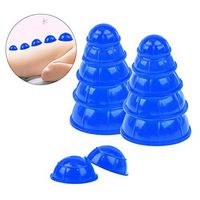 ROSENICE Silicone Massage Cupping Cup Set Body Facial Therapy Cupping Cups 12pcs (Blue)
