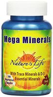 Nature's Life Minerals Veg Capsules, Mega, 100 Count