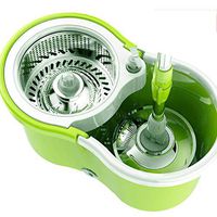 MISTXIN Rotating Mop and Bucket, 3 Microfiber Brushes to Clean The Floor Easy to Clean Rotary Mop, Bucket Size: 46X27x23cm,B