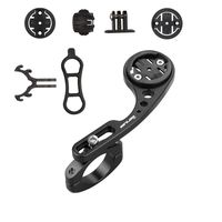 Multi Function Aluminium Bike Computer Mount Bicycle Motorcycle Handlebar Mount for Garmin Edge 200 500 510 520 800 810 820 1000 1030 Gopro Camera Cateye Bryton GPS Cycling Computer - Black