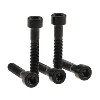 Wanyifa Titanium Ti M6x35mm Black Bolts Allen Head for Bicycle Headset Screws Pack of 5 (Black)