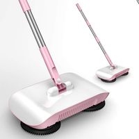Hand Push Automatic Broom, Carpet Floor Sweeper, Bilateral Brush Double Spiral Broom Mop Dustpan Combination